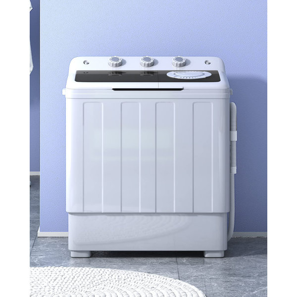 TABU 28LBS Portable Washing Machine With Drain Pump, 2 in 1 Twin Tub